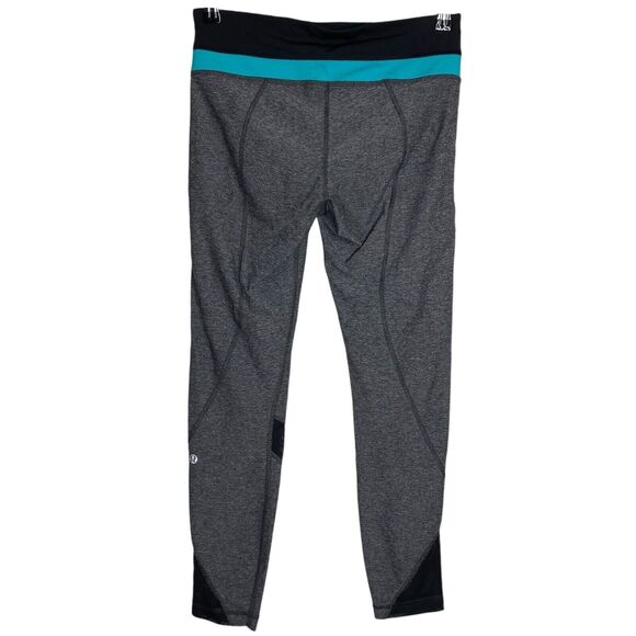 Lululemon Leggings Womens 6 Gray Teal Inspire Tight Athleisure Yoga Workout Gym - Picture 2 of 12